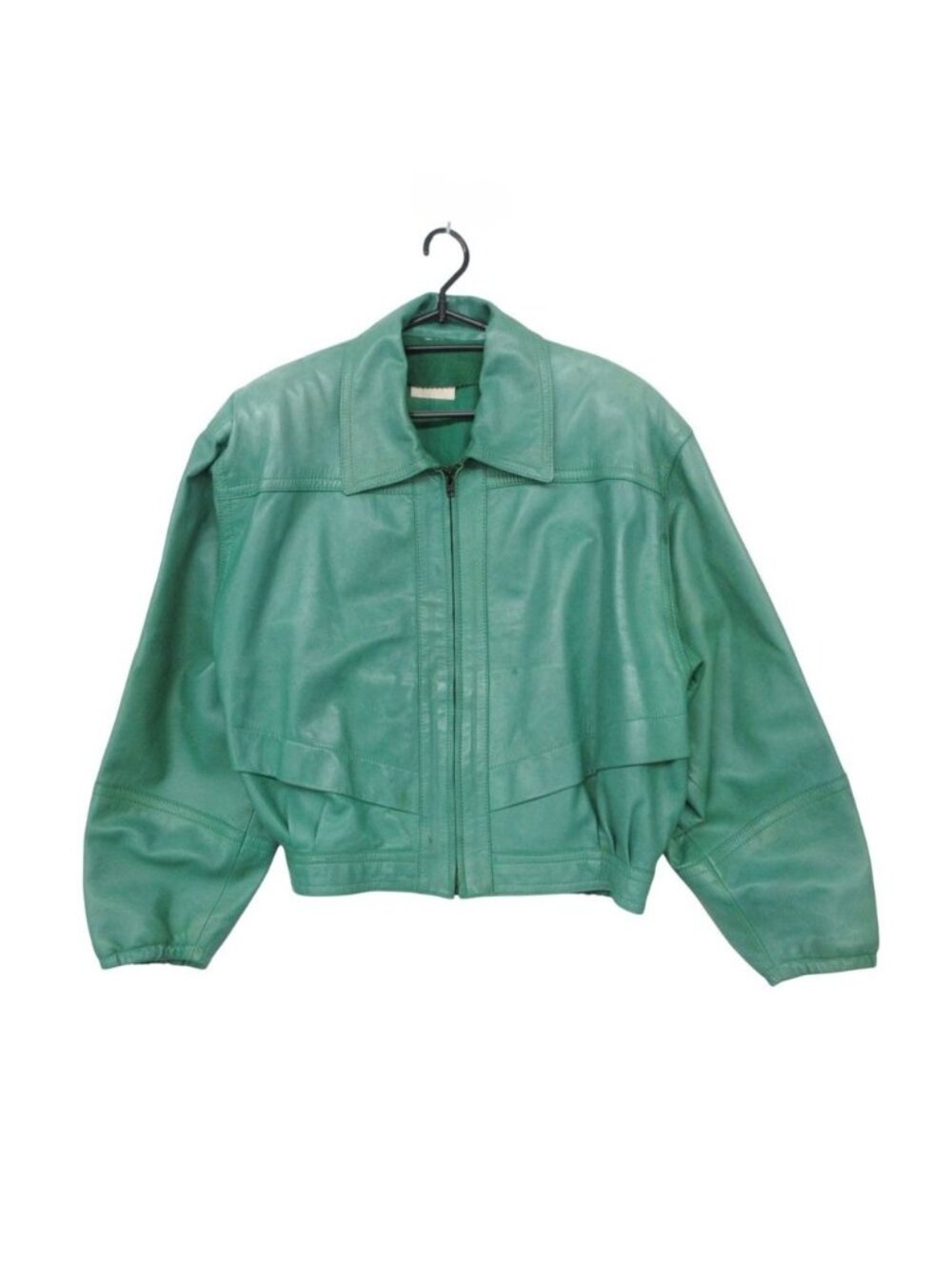 Loewe Jacket Nappa Leather Zip Up Top Green